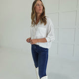 Clocked In Button Down Shirt - White