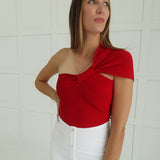 Rebel Yell One Shoulder Top