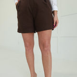 Layfair Trouser Shorts - Brown