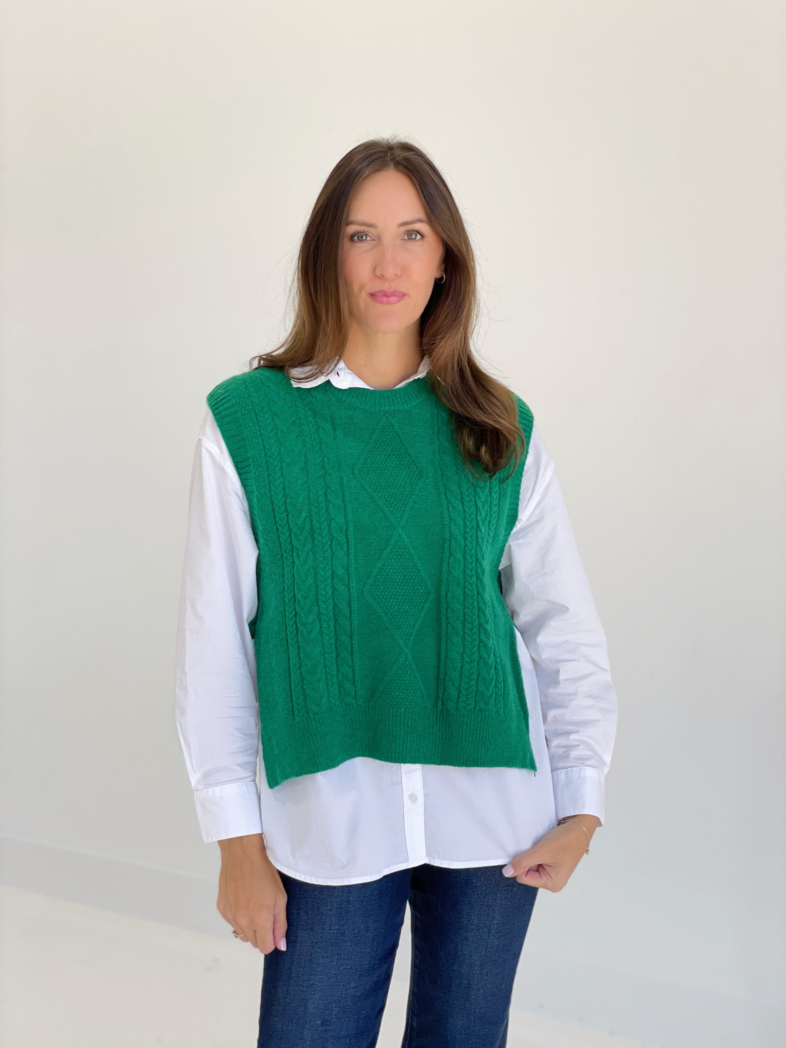 Not A Problem Sweater Vest - Green