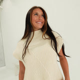 Called Cropped Sweater - Ecru