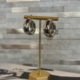 Mini Puff Hoops - Silver