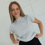 Flatter Me Ribbed Top - Grey