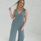 Deep Downer Jumpsuit - Ash Jade