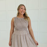 Annie Gingham Dress - Brown