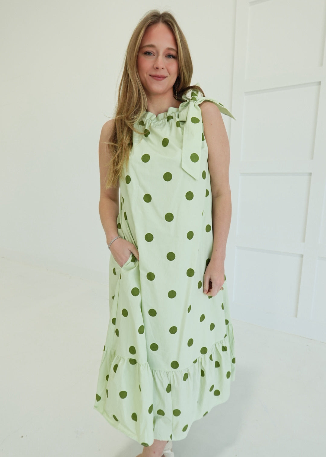 Prim + Proper Midi Dress - Sage