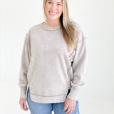 Seen It All Pullover Top - Ash Mocha