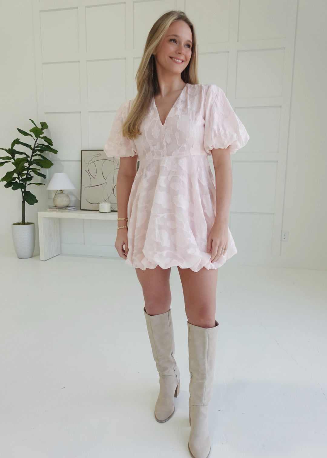 Athens Mini Dress - Peach