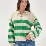 Full Of Cheer Striped Sweater - Green *CM