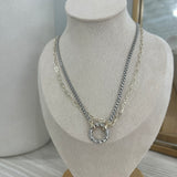 Dual Chain Ring Necklace