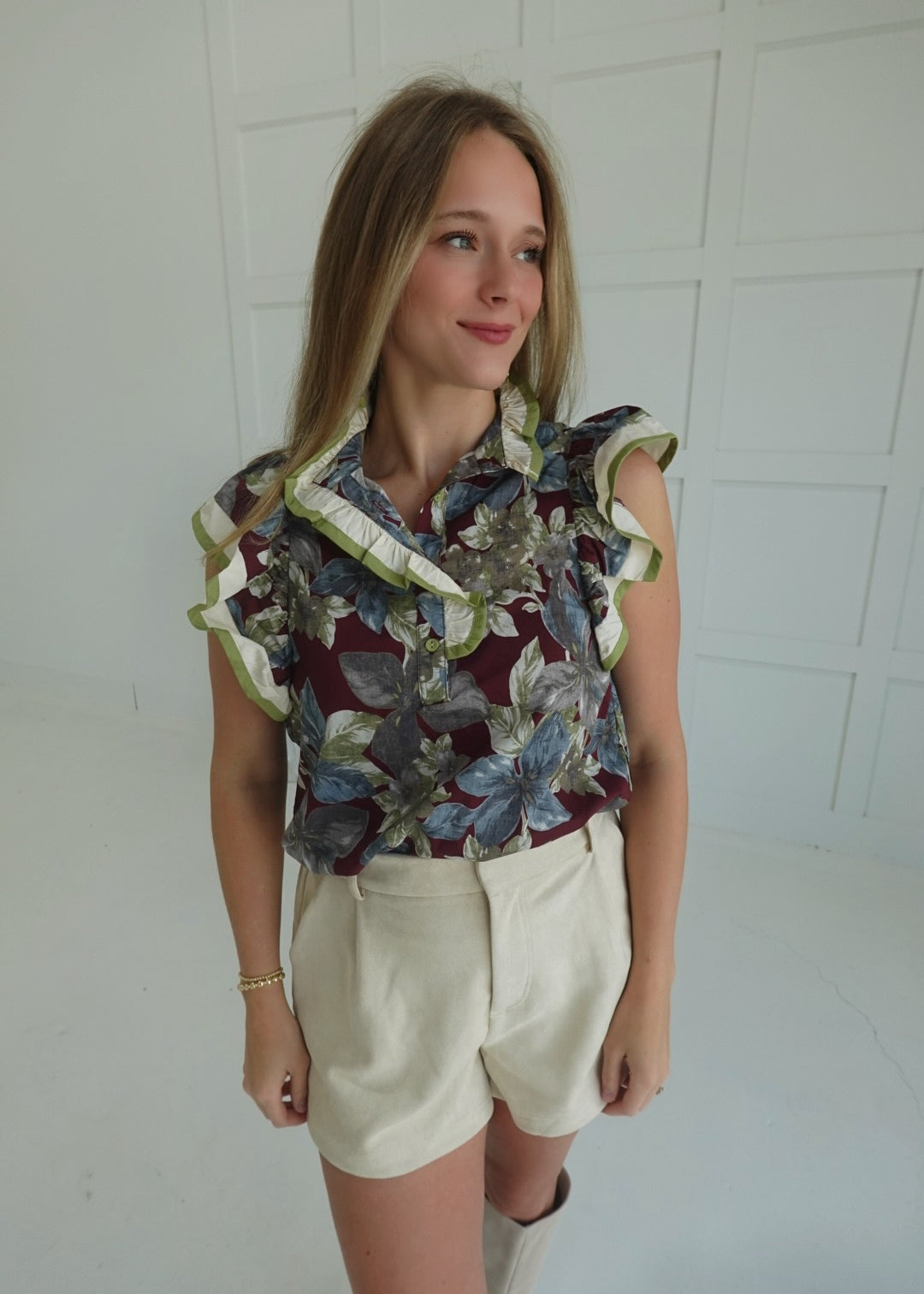 Vintage Lease Top - Wine