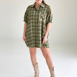 Fireflies + Goodbyes Plaid Dress