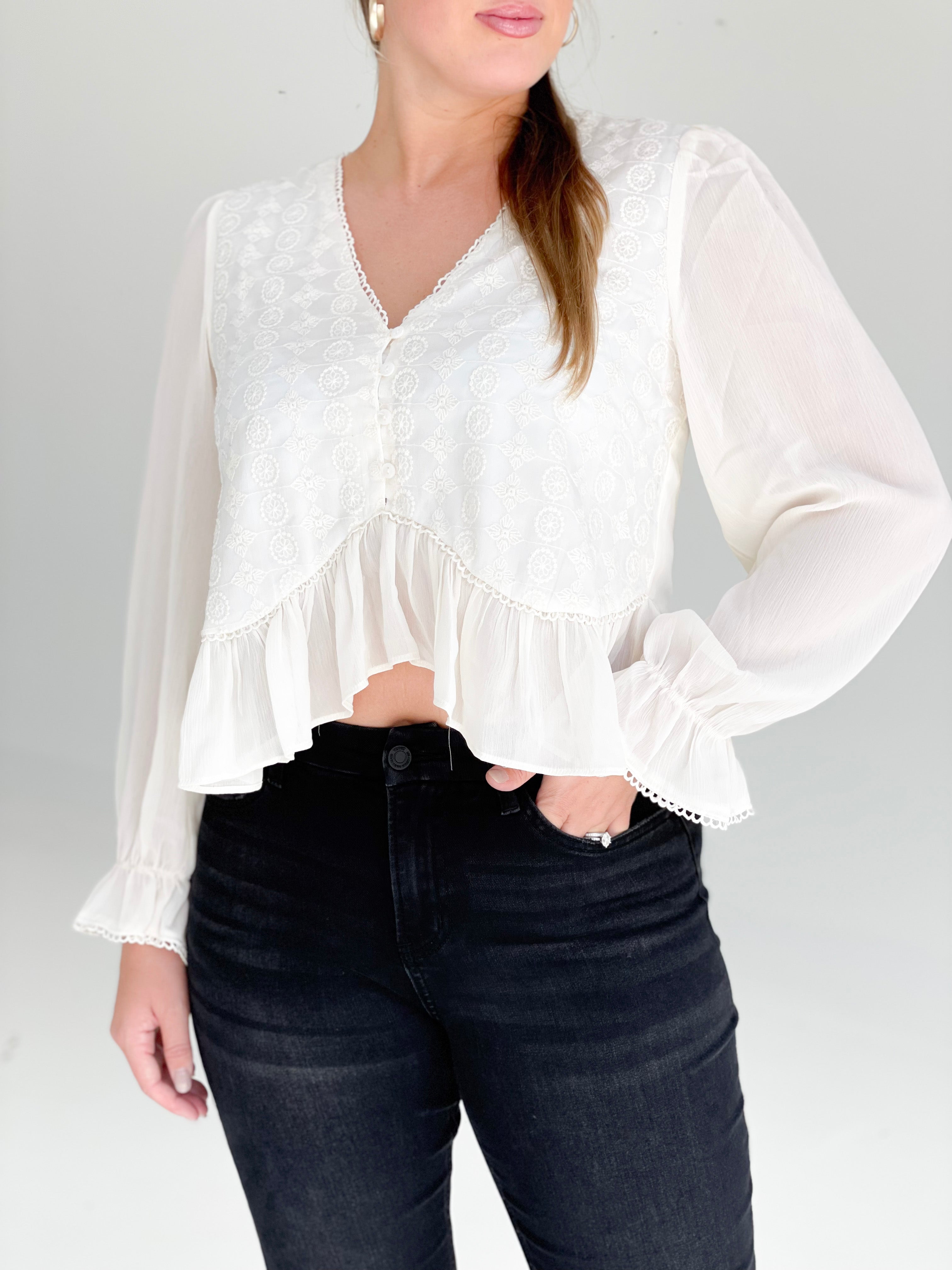 Cecil Embroidered Top