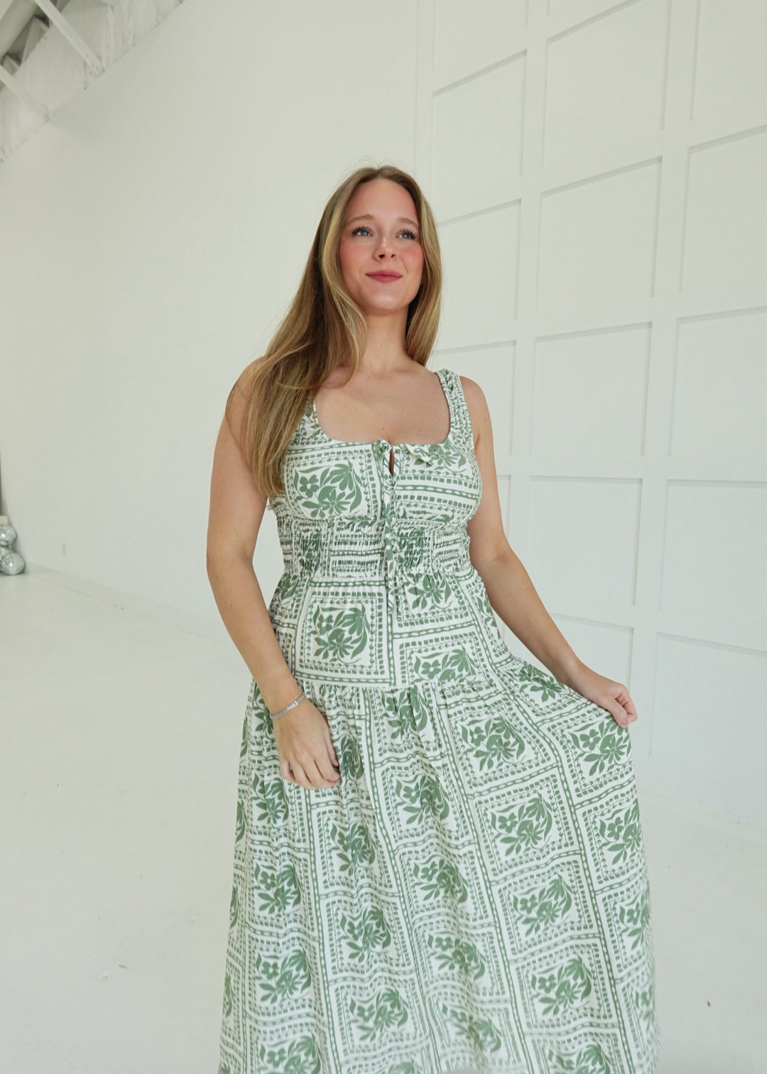 Tenoch Midi Dress - Olive