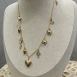 Keylock Heart Charm Necklace