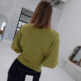 Kenna Belted Sweater - Chartreuse