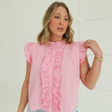 The Frolic Top - Pink Blossom