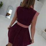 Marlowe Multimedia Dress - Wine