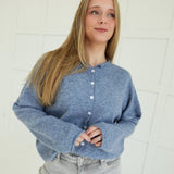 Nora Sweater Cardigan - Dusty Blue