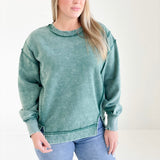 Seen It All Pullover Top - Dk Green