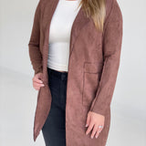 Late Calls Suede Jacket - Brown