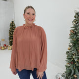 Perfectly Pleated Blouse - Mauve
