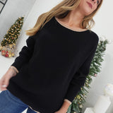 Fidelity Scallop Sweater - Black