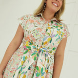 Cara Mixed Print Midi Dress