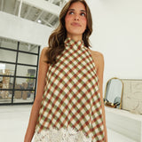 Olive's Plaid Blouse