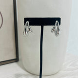 Teardrop Loop Hoops - Silver