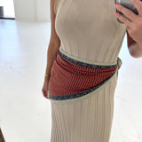Abstract Waist Scarf - Deep Rust