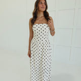 Dotty At Sea Midi Dress - Khaki