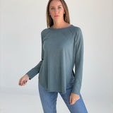 Baby Waffle Top - Ash Jade