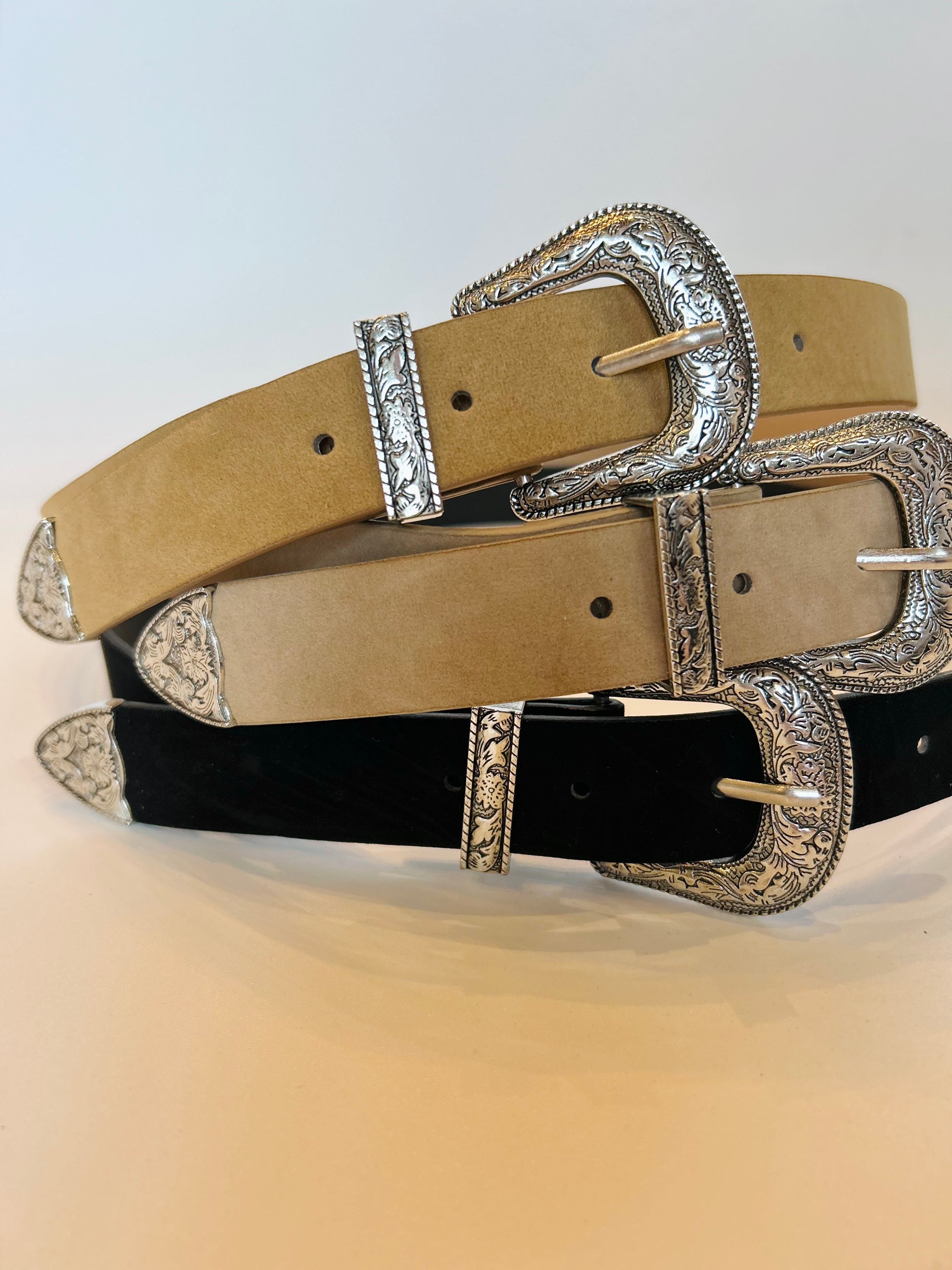 Western Buckle Belt - Black