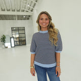Choosey Sweater Top - Light Blue