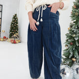 Hipster Corduroy Pants - Dark Teal