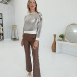 Foxy Flare Pants - Brown