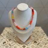 Glass + Resin Beaded Necklace - Multi