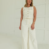 Rue Denim Vest - Cream