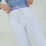 Sneakin' In Contrast Pants - Grey