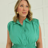 Lenny Mini Dress - Retro Green