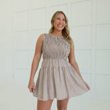 Annie Gingham Dress - Brown