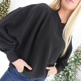 Colbi Ribbed Pullover - Black