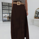 Selene Maxi Skirt - Choco