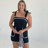 Not So Subtle Romper - Black