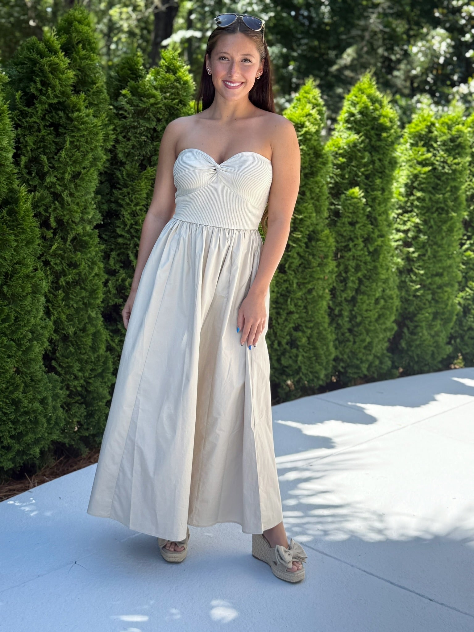 Upscale Summer Midi Dress - Khaki