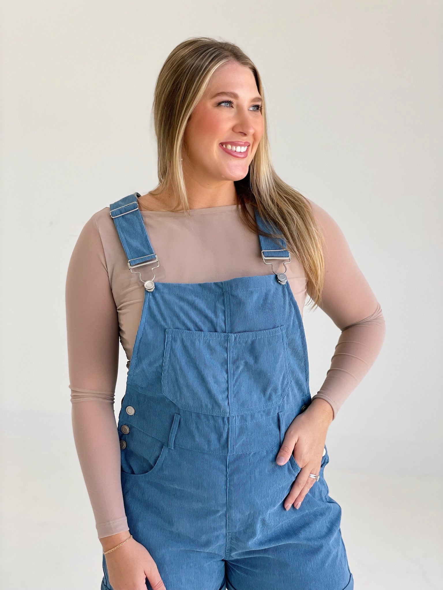 In Transit Overalls - Gray Blue