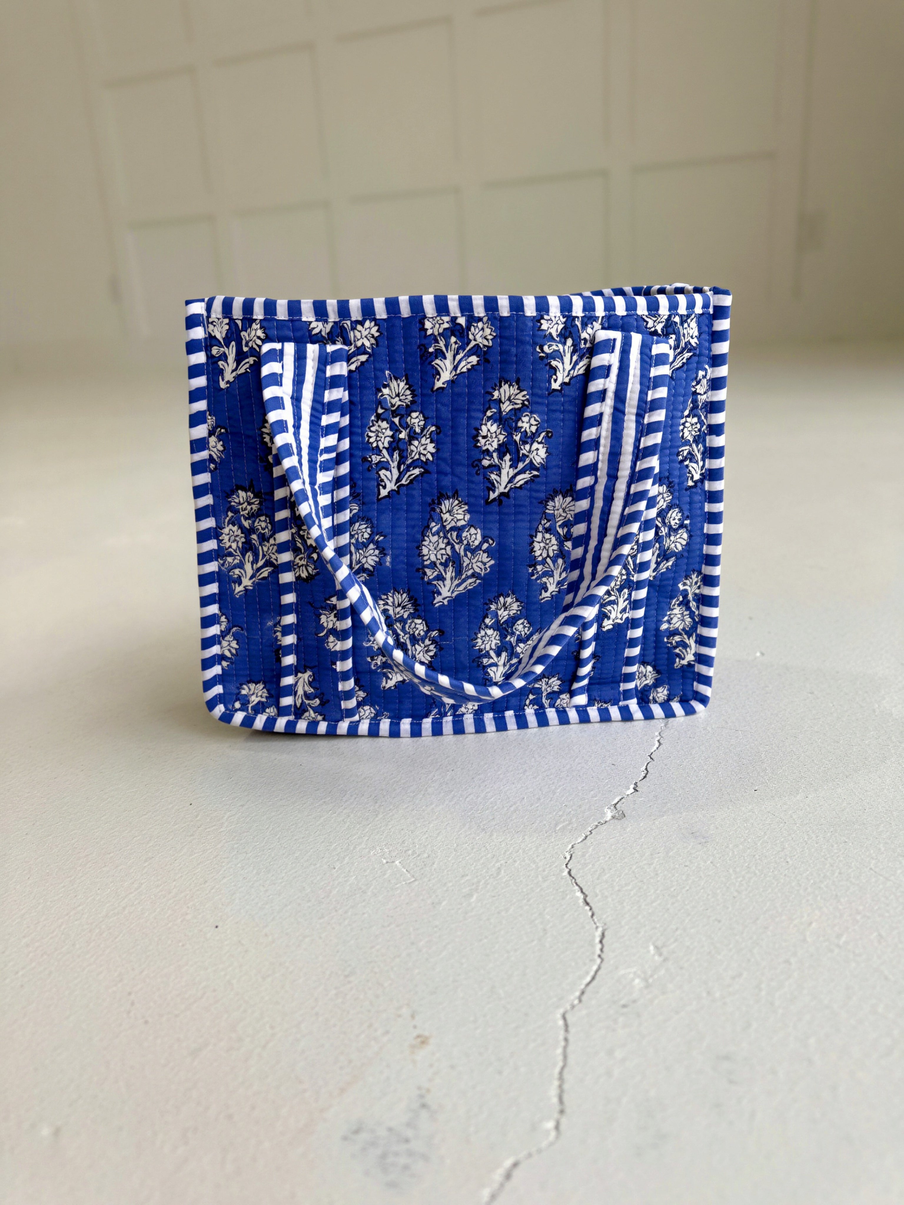 Mini Quilted Floral Tote