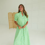 MidWay Midi Dress - Green Mix