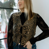 Kennedy Leopard Tie Top